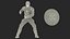 Character Captain America Defend Pose in Shabby Suit