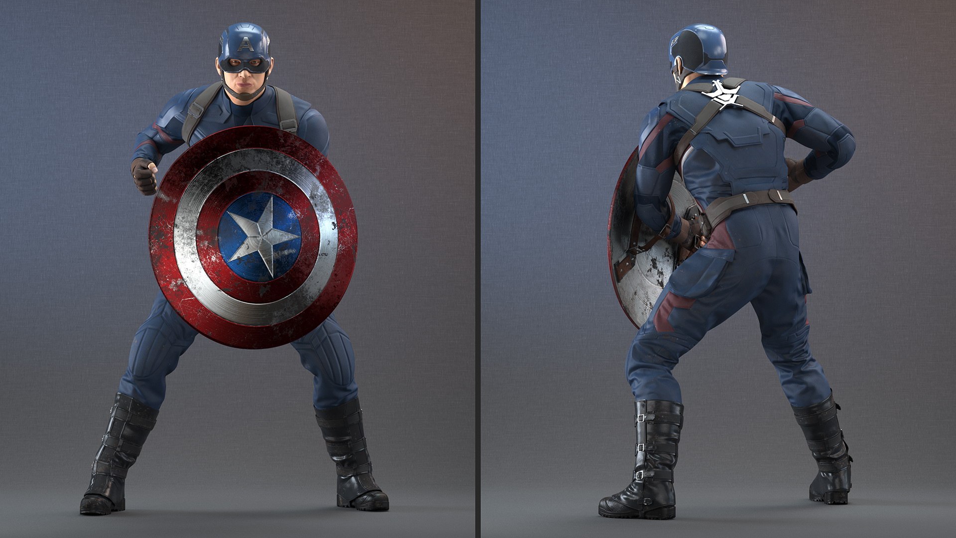 Character Captain America Defend Pose in Shabby Suit 3D model https://p.turbosquid.com/ts-thumb/xj/JmuCD6/oU/charactercaptainamericadefendposeinshabbysuit3dmodel007/jpg/1679333738/1920x1080/fit_q87/3d5daede6c82b08bda414a26342e894b67e794f2/charactercaptainamericadefendposeinshabbysuit3dmodel007.jpg