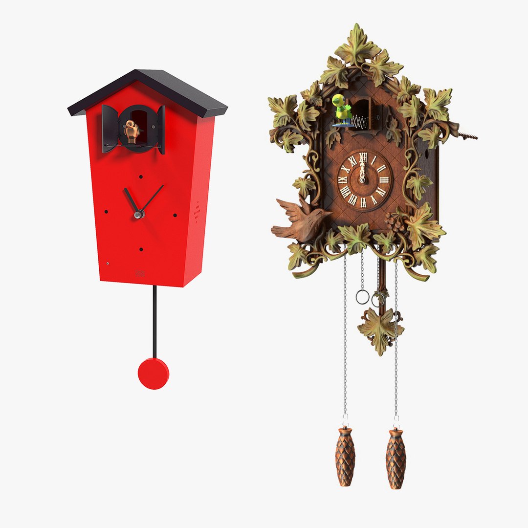 Cuckoo Clocks Collection 3D model preview