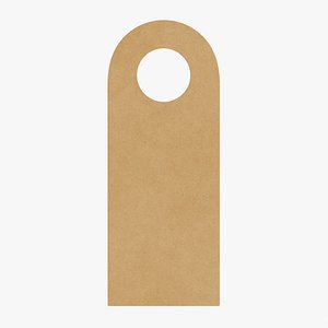Door handle cardboard hanger mockup 03