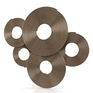3D Uttermost Ahmet 34 34W Layered Rings Gold Metal Wall Art PBR