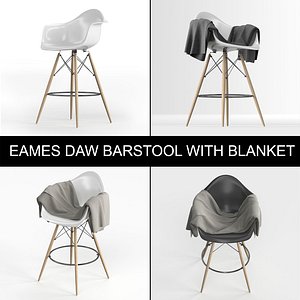 3D eames plastic armchair daw