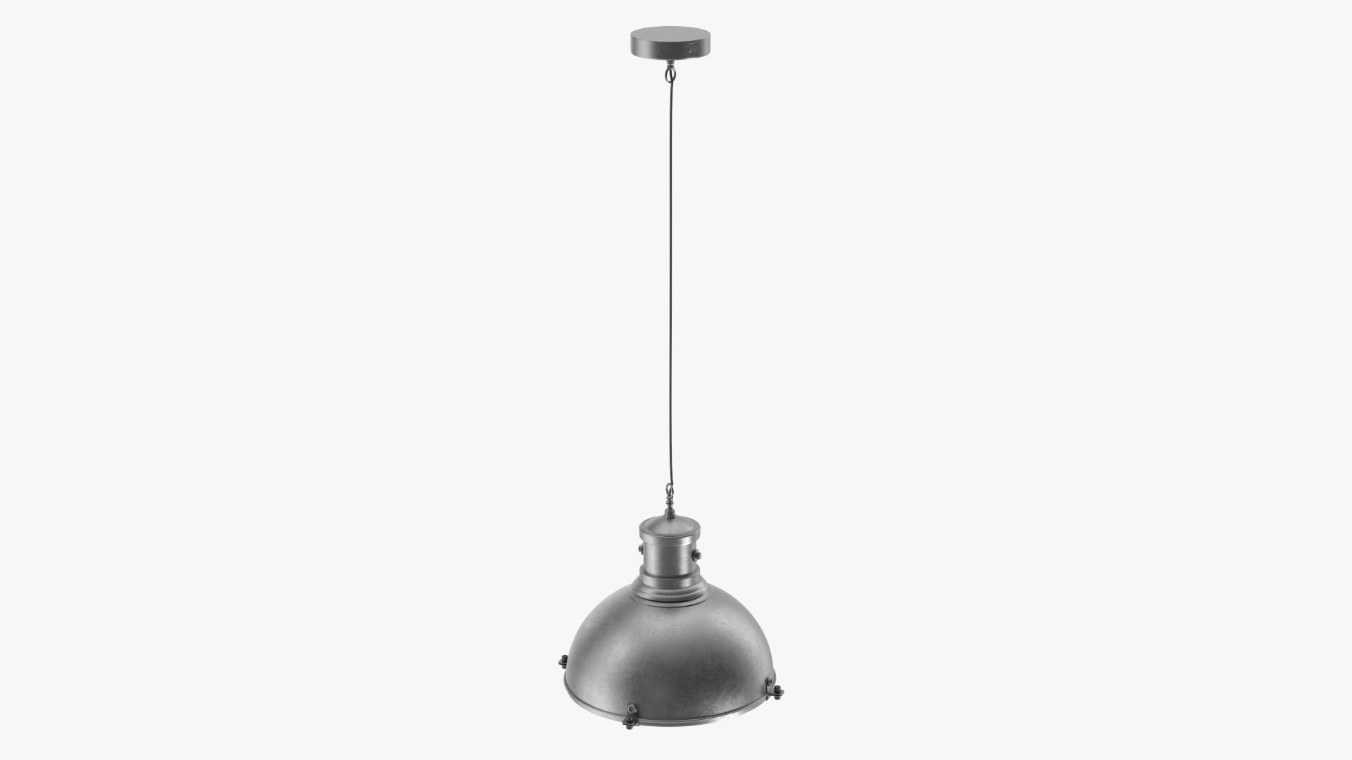Industrial Pendant Ceiling Lamp Silver 3D model preview