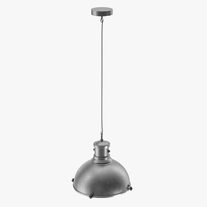 Industrial Pendant Ceiling Lamp Silver