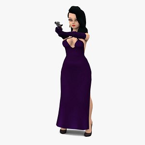 character gun lady 3D