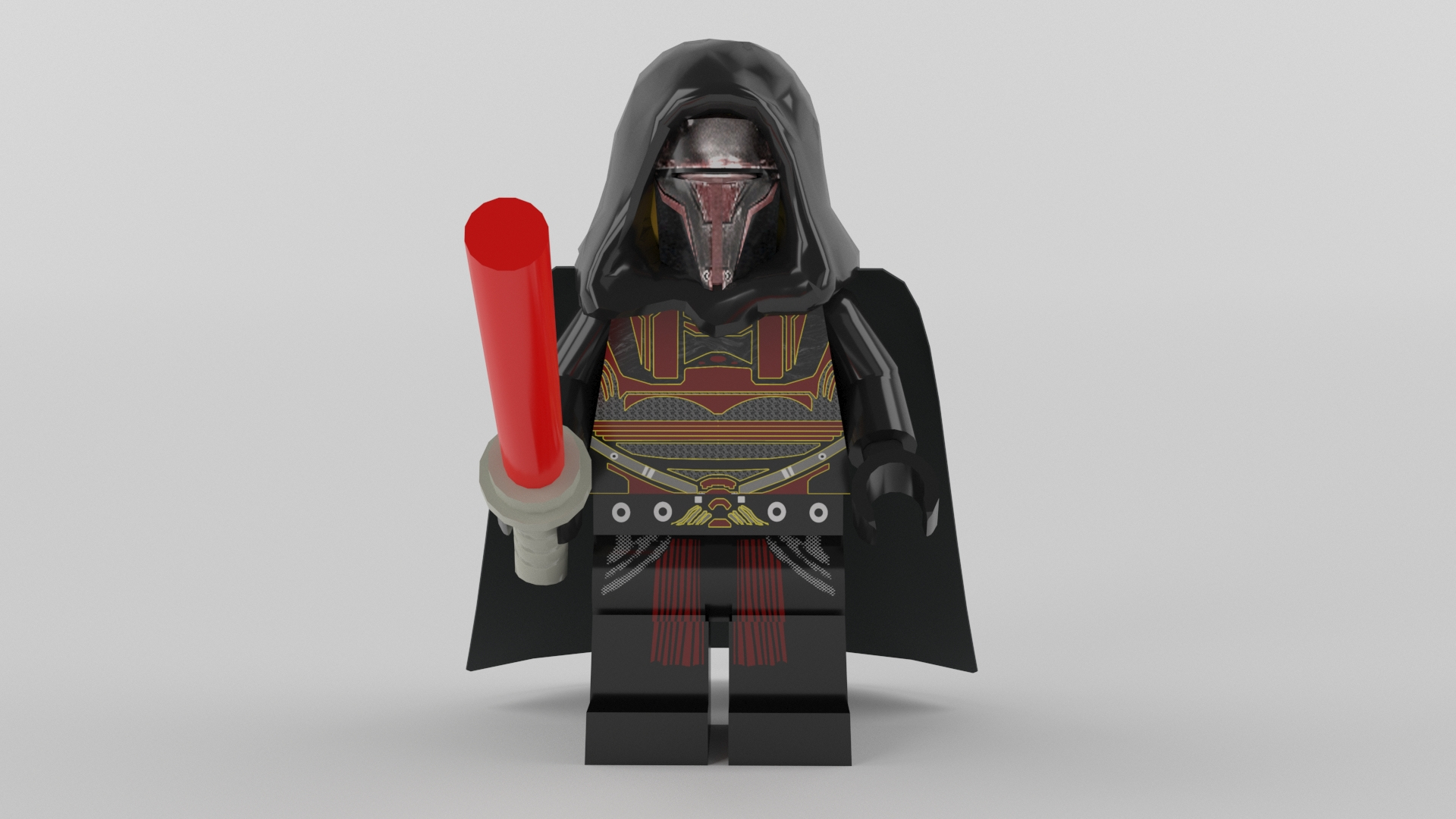 3D model Roblox r15 star wars revan morph VR / AR / low-poly