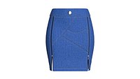 Girls Denim Mini Skirt With Dual Zipper Slits