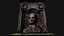 ancient stone mossy relief 3 front scan PBR photogrammetry