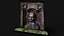 ancient stone mossy relief 3 front scan PBR photogrammetry
