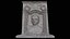 ancient stone mossy relief 3 front scan PBR photogrammetry