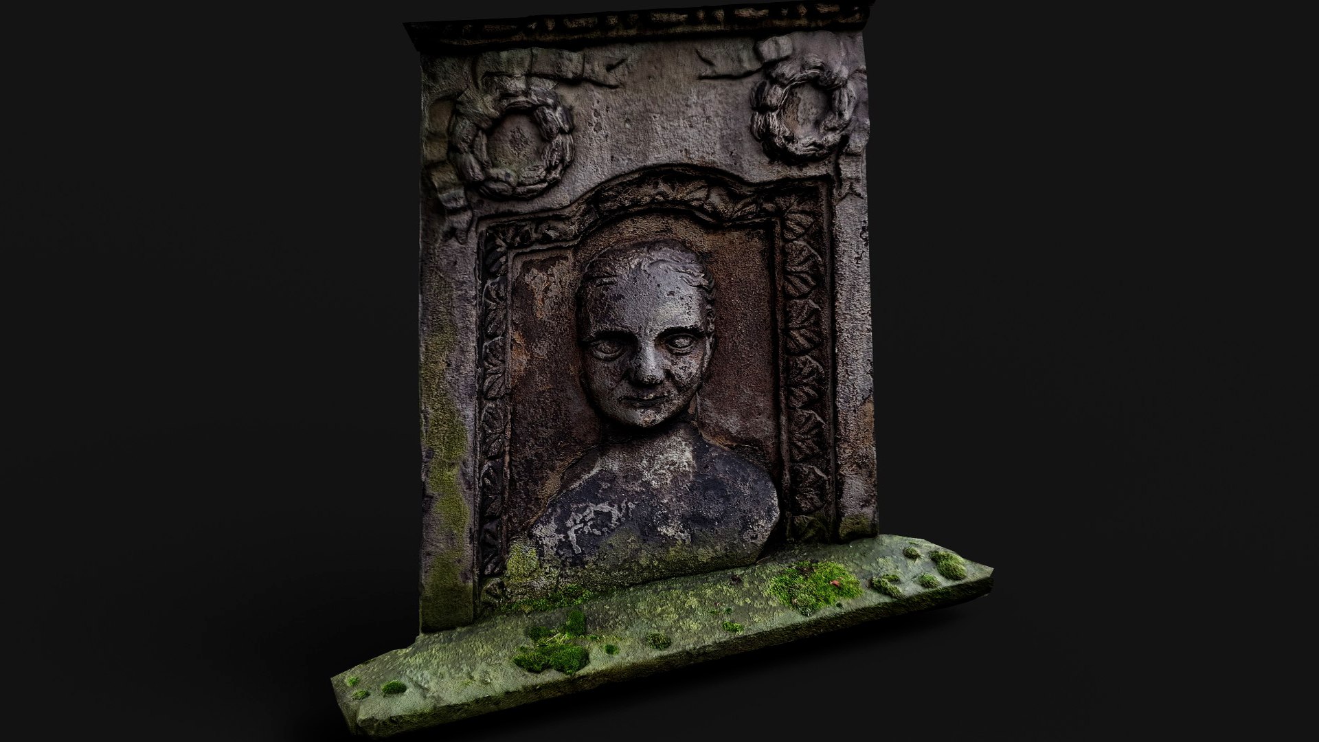 ancient stone mossy relief 3 front scan PBR photogrammetry 3D model https://p.turbosquid.com/ts-thumb/xj/fplIrX/hZ/preview3/jpg/1765490335/1920x1080/fit_q87/d6679badad6d10f361c75fd0cf5aa87648318814/preview3.jpg