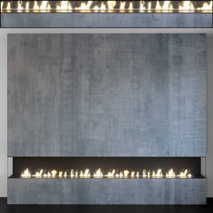 3D model wall panel set 119