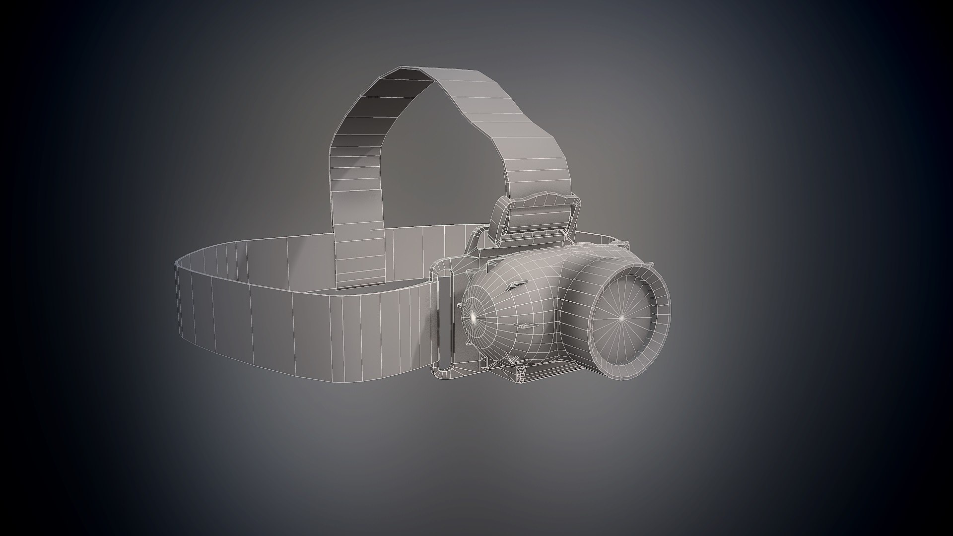 3D Modern Headlamp Flashlight On A Strap Model - TurboSquid 1866588