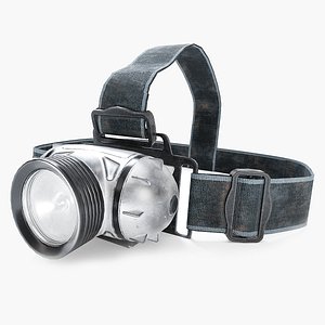 3D Modern headlamp flashlight on a strap model
