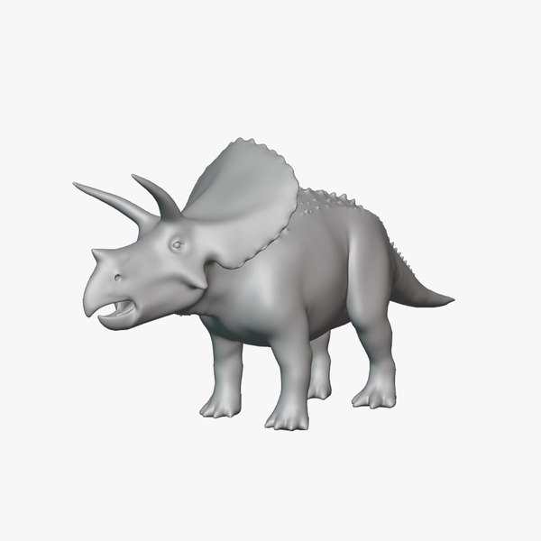 3D Torosaurus Basemesh Low Poly model