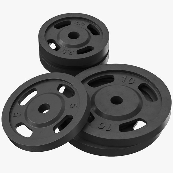 3D Barbell Plate Set model