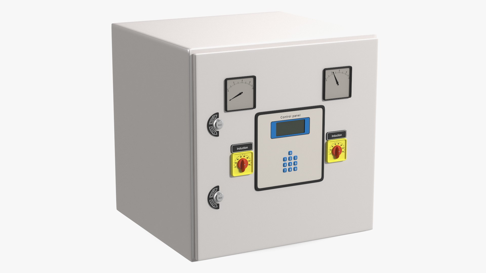 3D Industrial Control Panel With Gauges And Keypad - TurboSquid 2241546