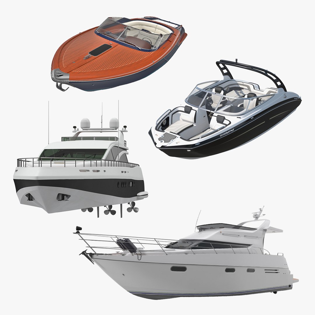 Motor Yachts Collection 2 3D model preview