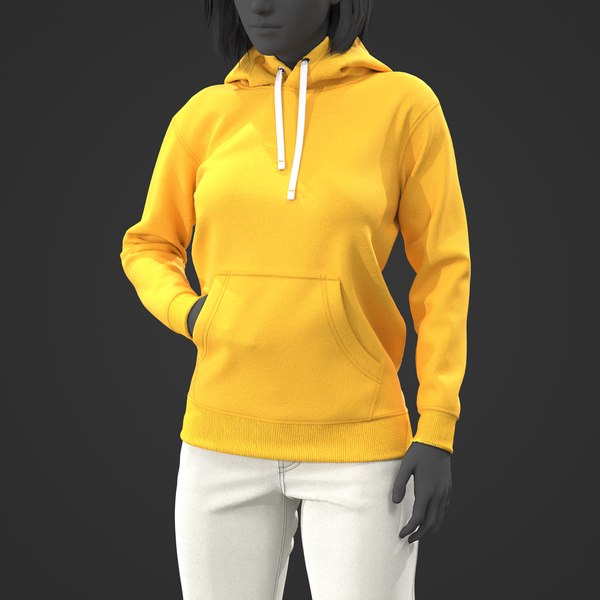 3D Female outfit hoodie and jeans model - TurboSquid 1847568