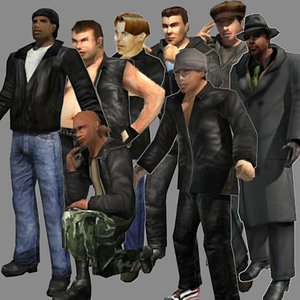 tough guys street mobster 3d model