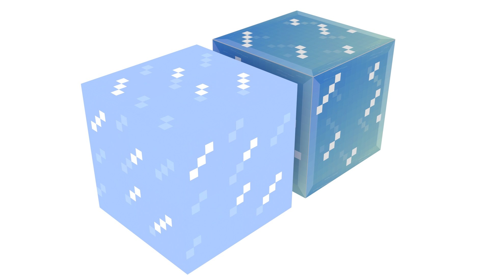 Minecraft Ice Blocks 3D Model - TurboSquid 2377373