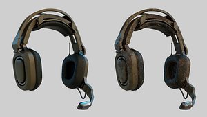 Army Headset Set Clean and Dirty