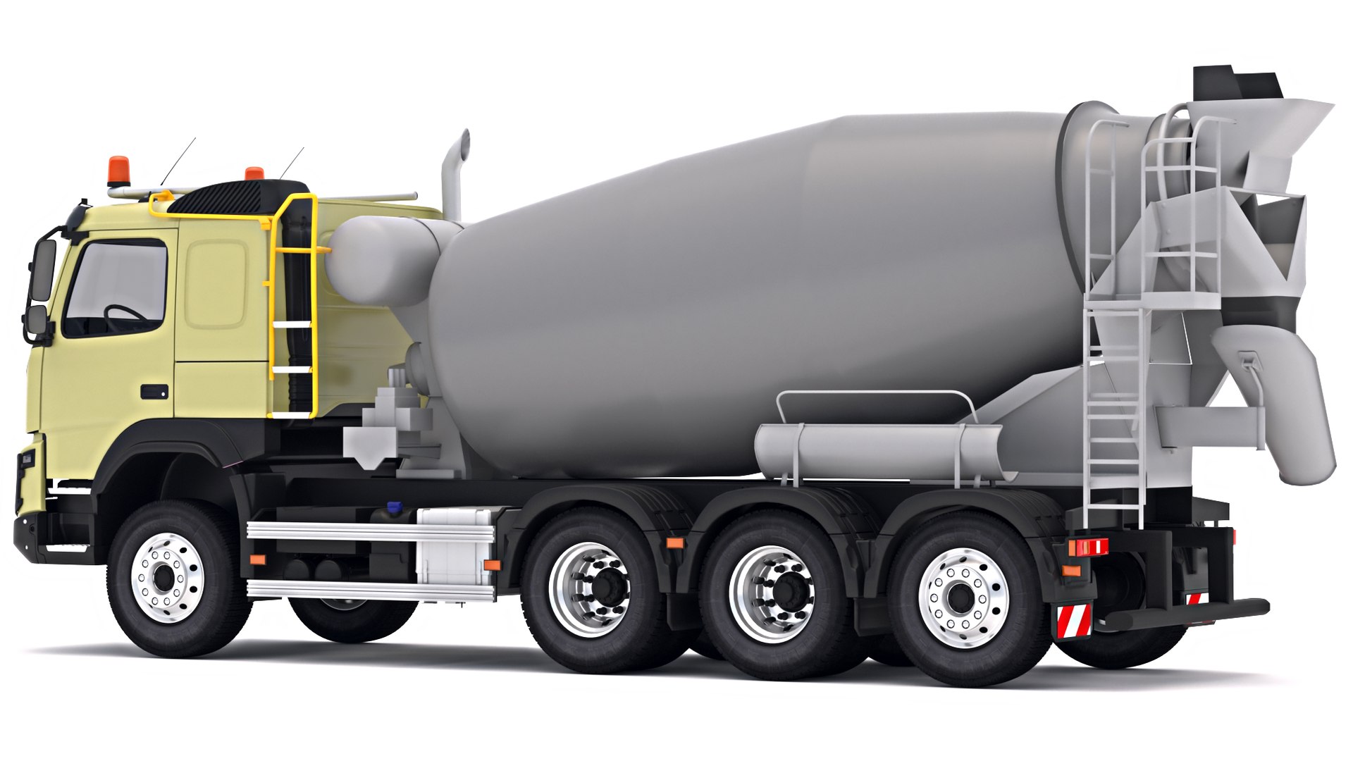 Volvo FMX truck Concrete Mixer - customized 3D Model in Truck 3DExport