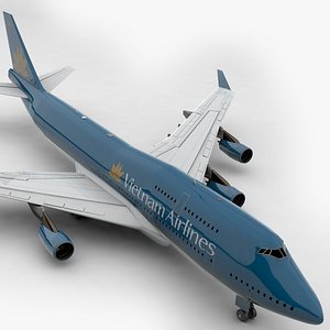 boeing 747 vietnam airlines 3D model