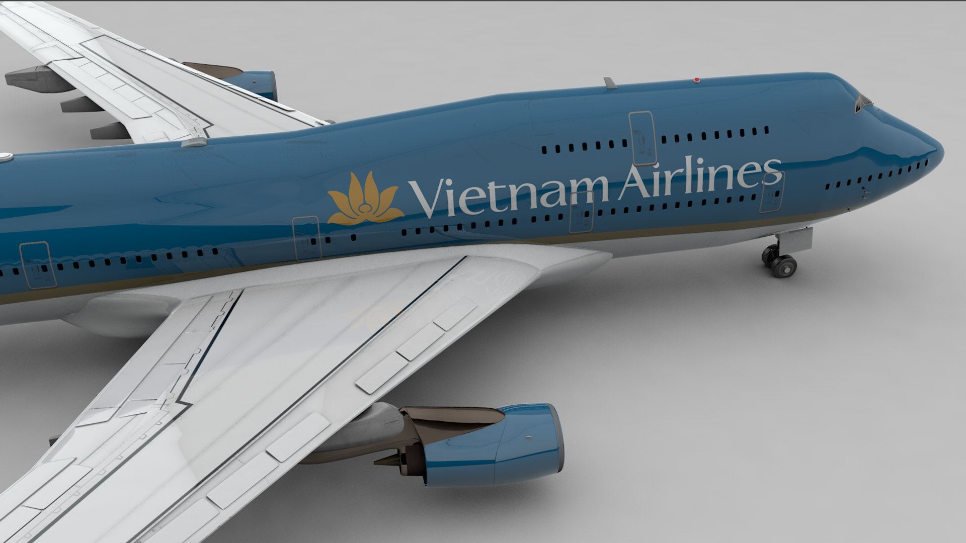 Boeing 747 Vietnam Airlines 3d Model Turbosquid 1602141