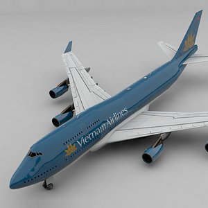 boeing 747 vietnam airlines 3D model