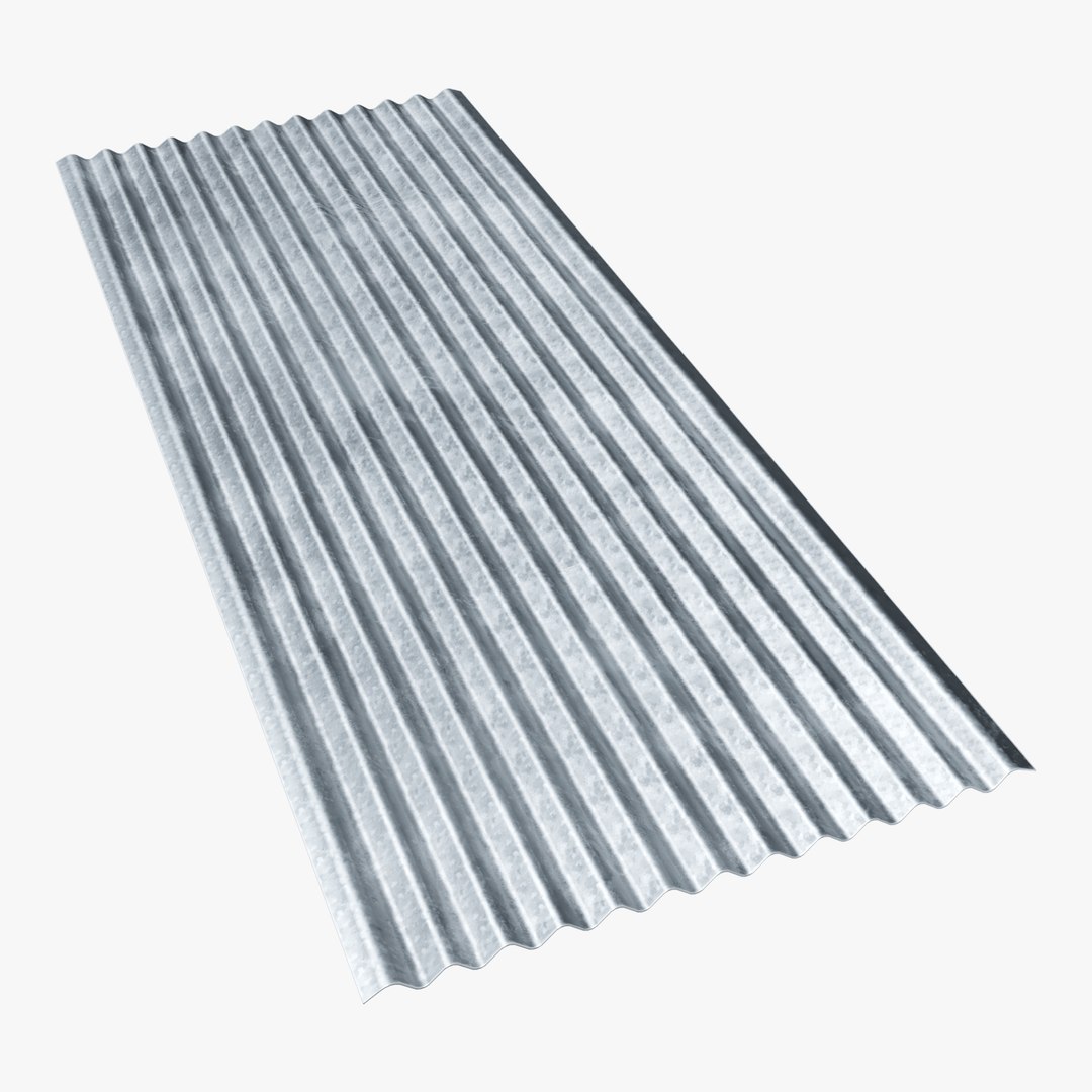 3D Corrugated Galvanized Steel Roofing Sheet 4K PBR Model - TurboSquid ...