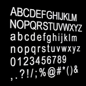 Arial Bold 3D Typography Set - Ready for Subdivision