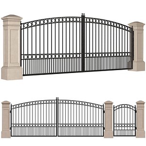 Gates in classic style Entrance Forged 3D model