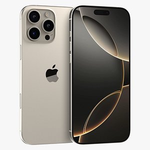 Apple iPhone 16 Pro Max Natural Titanium 3D model