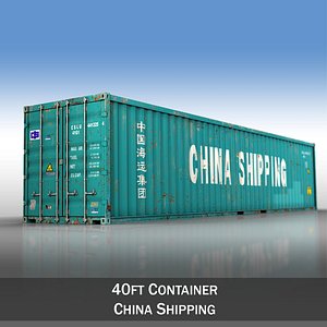 3d model of 40ft shipping container china