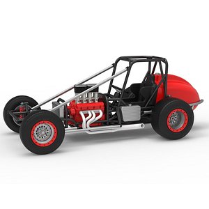 Dirt Silver Crown Champ car Base Scale 1 to 25 3D