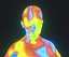 Mapa de calor de imagen térmica humana Modelo 3D masculino y femenino