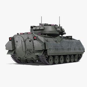 Bradley M2 Rigged Green 3D Model