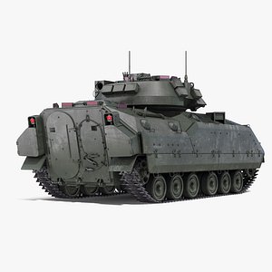 Bradley M2 Rigged Green 3D Model