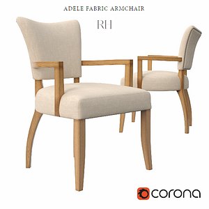 3d model adele fabric armchair