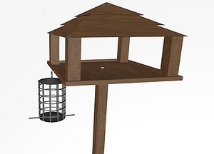 Garden Bird House & Feeder