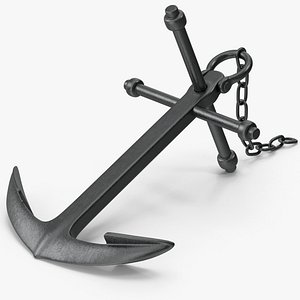 Anchor With Chain 3D