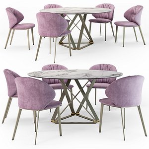 Bontempi Delta round table Drop chair model