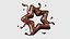 Colección de modelos 3D de 34 mallas de chocolate líquido Splash