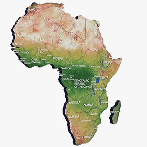 africa modeled pbr 3D