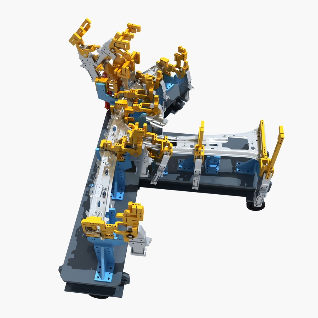Industrial Equipment 47 - Car Side Panel B-Pillar Welding Fixture 3D ...
