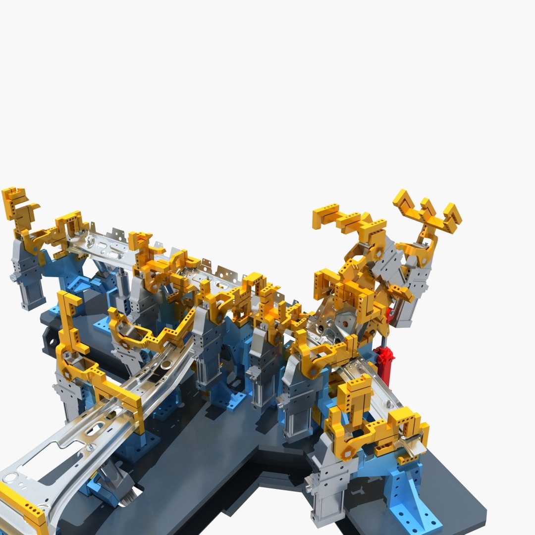 Industrial Equipment 47 - Car Side Panel B-Pillar Welding Fixture 3D ...