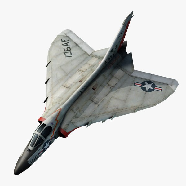 3D модель Реактивный истребитель Douglas F4D Skyray Раскрашенная ...