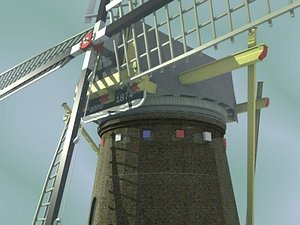3d realistic windmill