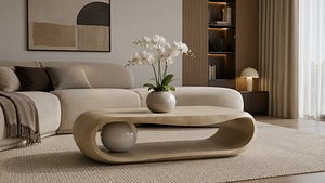 3D model Original Wood coffee table set